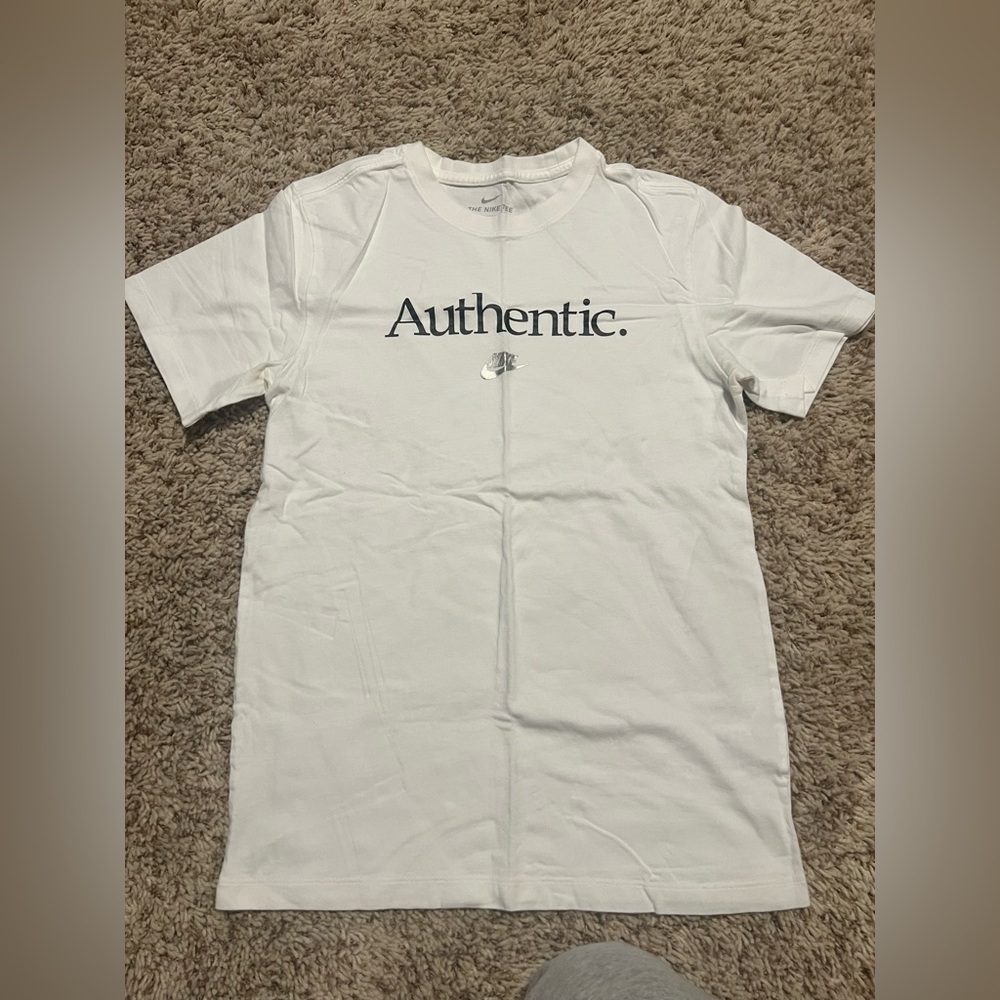 Nike White T-Shirt with Authentic Print